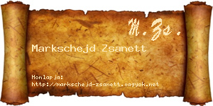 Markschejd Zsanett névjegykártya