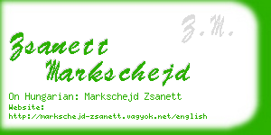 zsanett markschejd business card